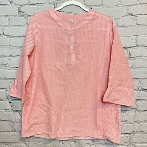Candy Striped Babydoll Blouse
